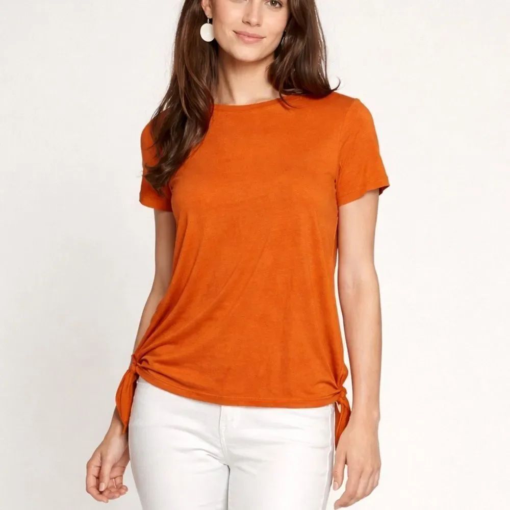 2/$20 Universal Thread Crew Neck Crewneck Orange Short Sleeve Side Tie T-Shirt
